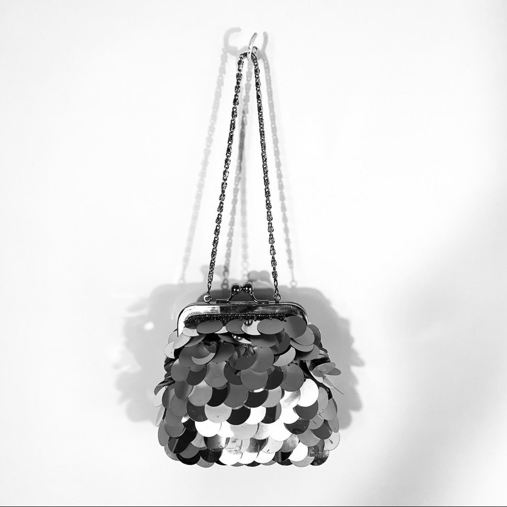Silver Large Sequenced Mini-Bag.